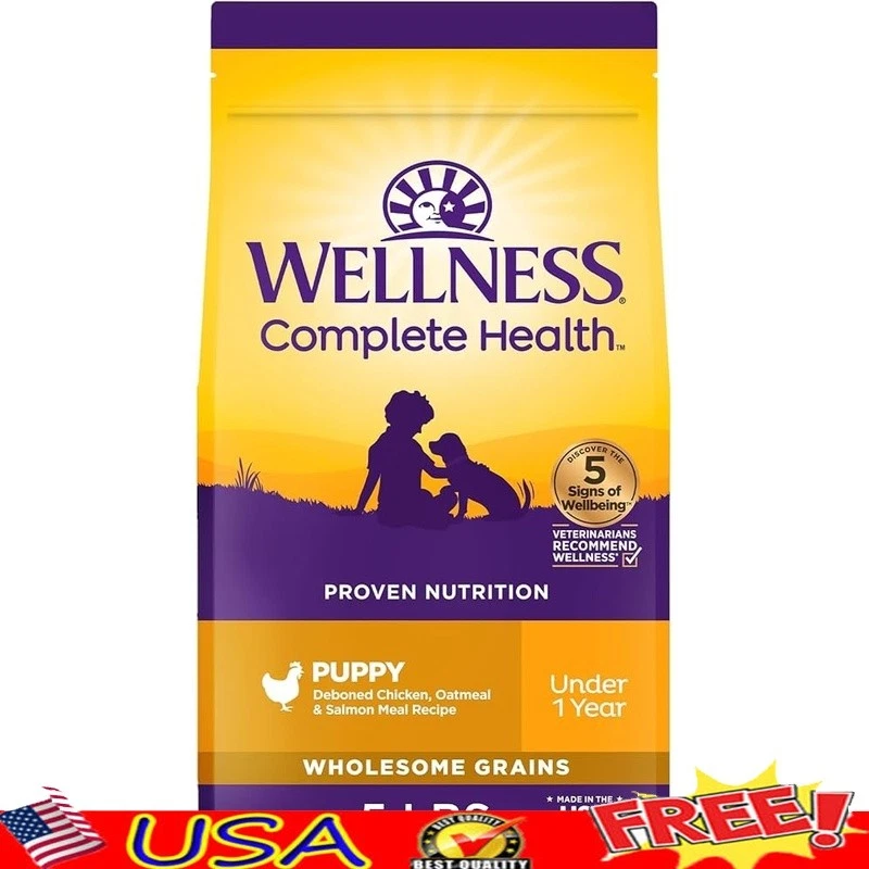 Puppy Dry Dog Food Chicken Salmon Oatmeal Immune Support Nutritionally Dense New