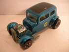 Vintage 1968 Hot Wheels Redlines Scale Model Toy Car Classic 32 Ford Vicky Aqua