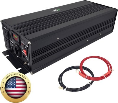Sump Pump Battery Backup System Pure Sine Wave Emergency Power Supply 2000WBlack