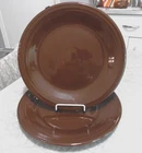 FIESTA 2 PC. DINNER PLATE SET in the RETIRED CHOCOLATE BROWN COLOR 10 1/2"