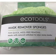 EcoTools Sponge Facial Mask Remover Sponges Green Natural Cellulose Vegan 3 Pack