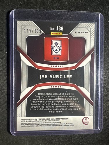 2021-22 Panini Prizm Road To Qatar-Jae Sung Lee Blue /299 - Picture 2 of 2