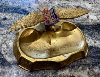 Vintage Brass Eagle Great Yarmouth Crest Ashtray
