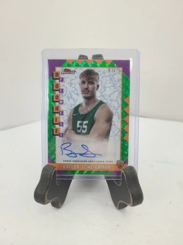 Baylor Scheierman #d /75 Rookie Autograph 2024-25 Topps Finest Green Geometric