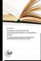 Dario Degboe | Question Prioritaire De Constitutionnalité Et ContrôLe A Priori