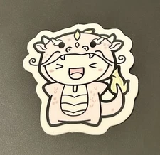 NEW The Coffee Monsterz Co. Holo Year Of Dragon Pink Emoti Sticker TCMC