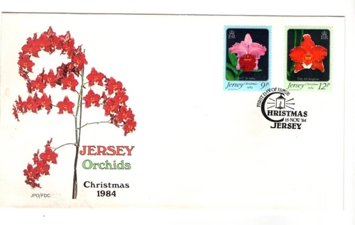 1984 JERSEY - CHRISTMAS / ORCHIDS FDC FROM COLLECTION K60