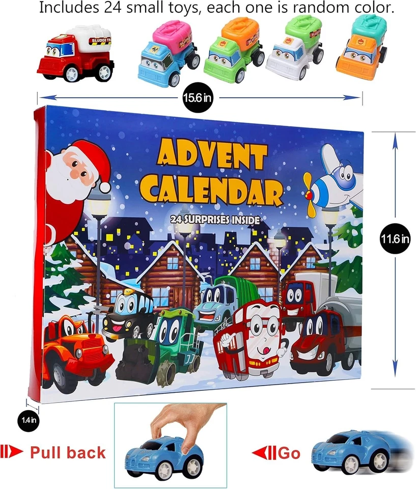 Christmas Advent Calendar 2025 with 24 Different Vehicles, Car Advent Calendar f - Image 2 of 4