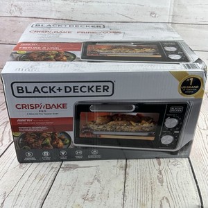 BLACK DECKER Crisp N Bake PRO 4 Slice Air Fryer Toaster Oven Stainless