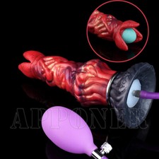 Inflatable Ovipositor Fantasy Silicone Dildo Lay Eggs Butt Plug Anal Balls Toy