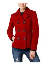 Celebrity Pink Womens Double-breasted Peacoat Red M