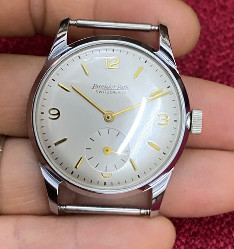 vintage Rare Excelsior Park Calatrava Non Chronograph Winding PLS READ officer