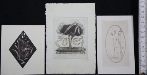 3 Exlibris Bookplate Hans Frank 1884-1948 Set Lot 4 - Zdjęcie 1 z 1