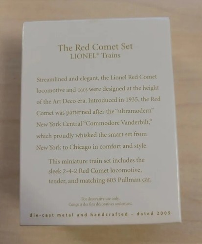Hallmark Ornament 2009 The Red Comet Set Of 3 Miniature Train NIB - Picture 2 of 4