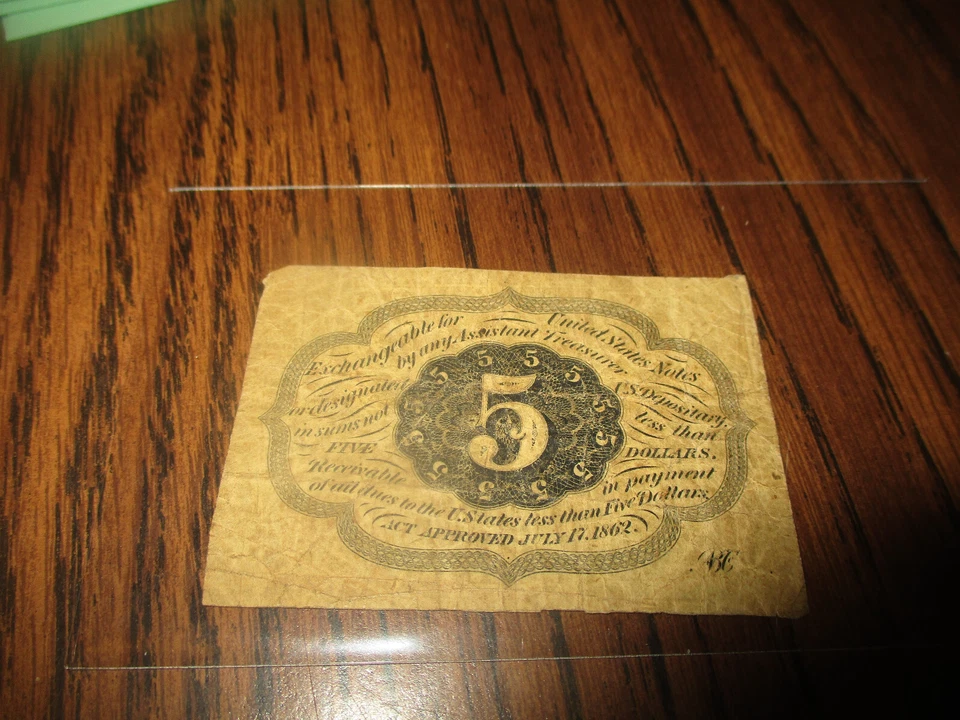 5 CENTS FIRST ISSUE U.S. FRACTIONAL CURRENCY SEE PICTURES - Image 2 of 2