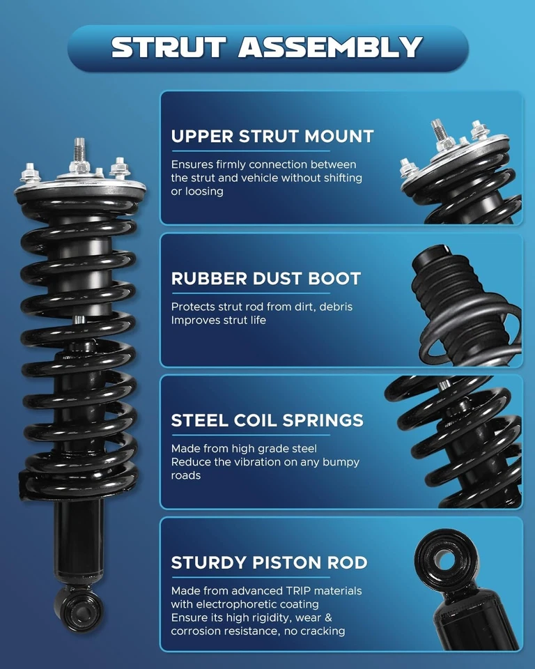 Amortiguadores Delanteros para Infiniti I35 2002-2004 y Nissan Maxima 2002-2003 Foto 4 de 4
