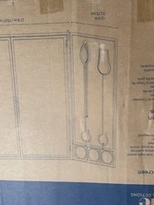 NEW Style Selections Antique Iron Twist 4-Piece Fire Place Tool Set Brush Poker