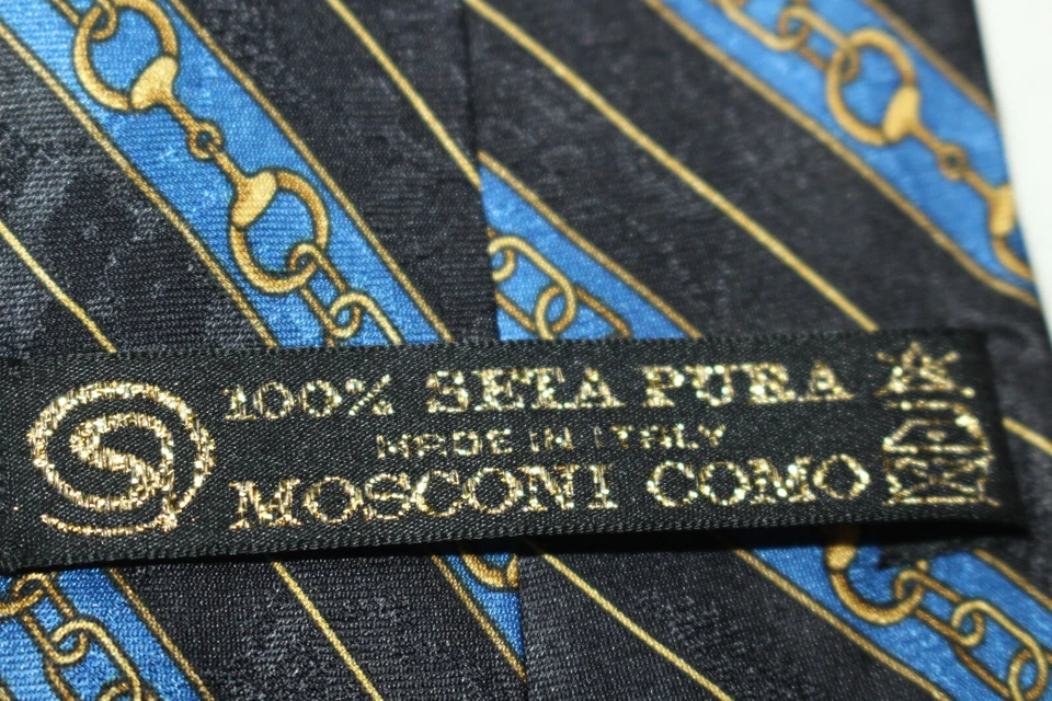 Corbata de seda MOSCONI COMO Hecha en Italia F54231 Foto 4 de 4