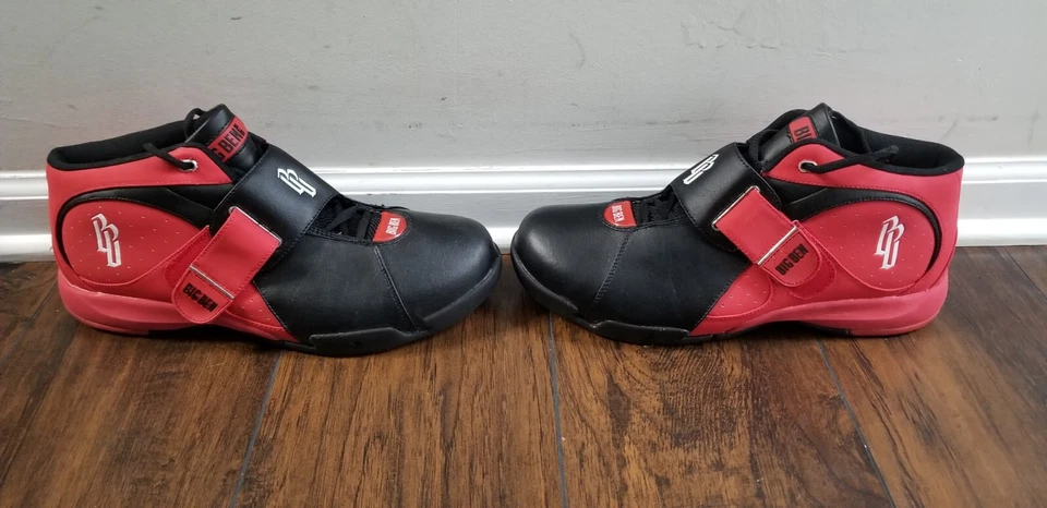 RARE NIB Authentic BIG BEN Wallace Basketball Shoes Sneakers Black Red Size 14 - Image 2 of 4