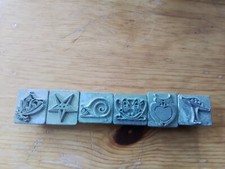 Six Vintage Craftool 3-D Leather Stamp Stamping Tool