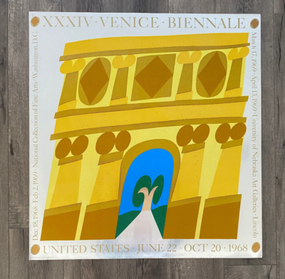 1968 Carol Summers Venice Biennale XXXIV Silver Foil Silkscreen