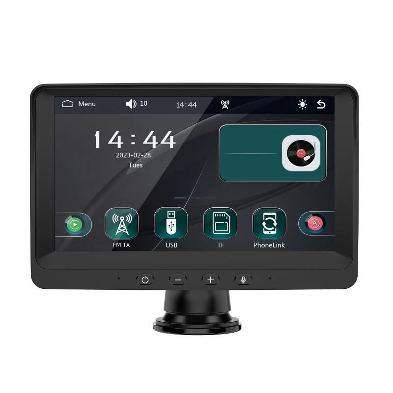 Portable 7in Touch Screen Car Radio Wireless Apple/Android CarPlay Bluetooth FM — 第 3/4 张图片