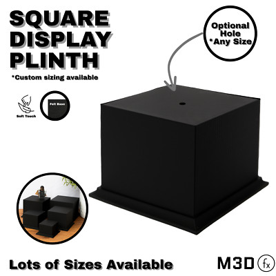 Square Display Plinth - Miniature Scale Figure, 40k, Warhammer, Model, Felt Base