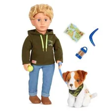 Our Generation 18" Boy Doll & Pet Set - Elliot