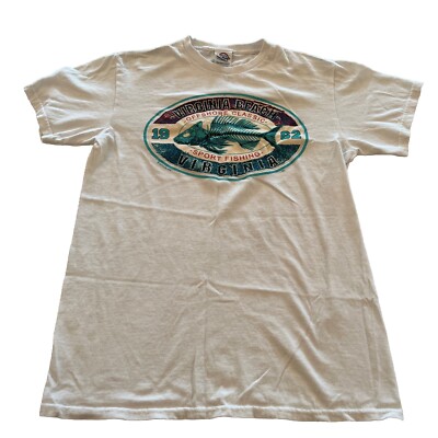 Virginia Beach Offshore Classic 1962 Vintage White T Shirt Size S Delta Weight