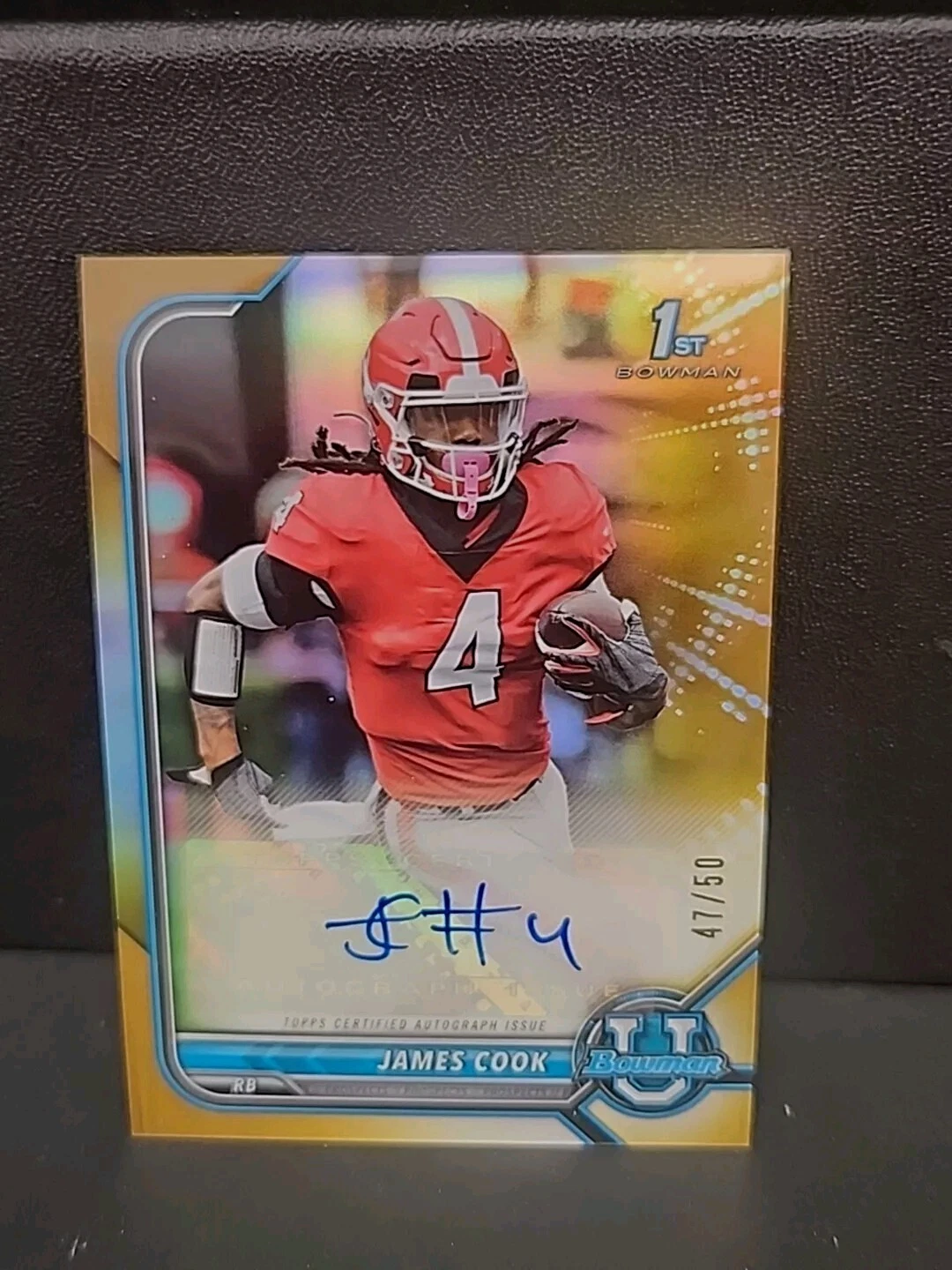 2021-22 Bowman University James Cook Gold Refractor Auto #/50