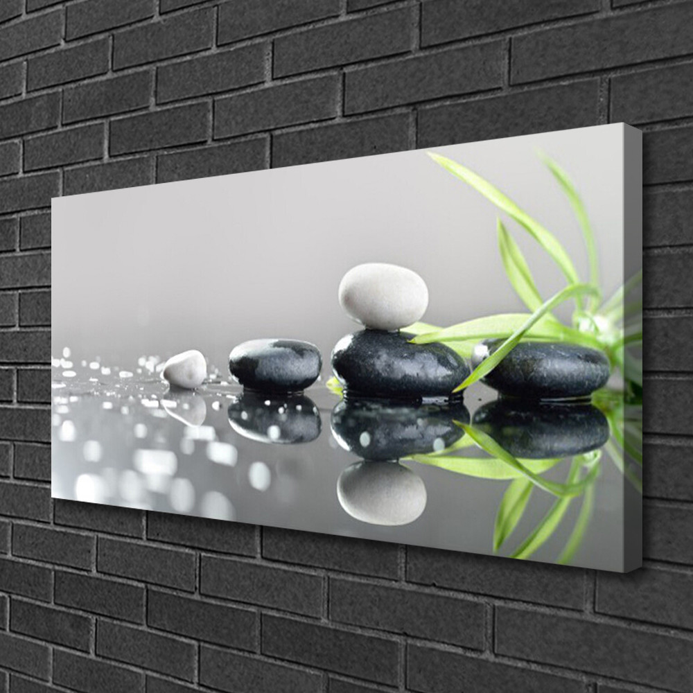 Photo sur toile image tableau impression 100x50 triptyque art pierres herbe