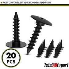 20Pcs Foam To Bumper Fascia Screw Retainer Fasteners for GM Chrysler M7.5 Nylon