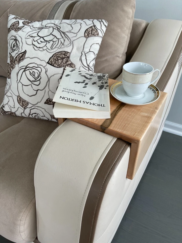 Sofa Armrest Table, Simple and Functional Couch Tray, Sofa Arm Tray , Handmade - Image 2 of 4