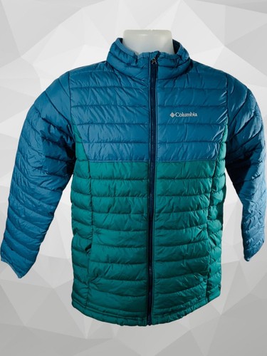 Columbia Boys Youth Omni Heat Puffer Jacket Insulated Full Zip Blue Size 14/16 - Picture 7 of 8