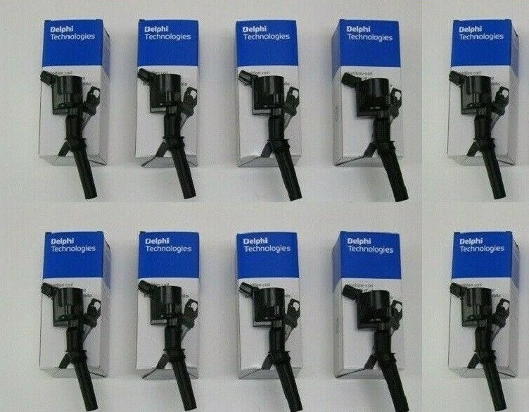 Bobinas de ignição 10+DELPHI para 1999-2004 Ford F-250 Super Duty V10 6,8L - Imagem 2 de 2