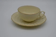 Lenox American Cream Gold Textured 1889 Commemorative Tea Cup & Saucer