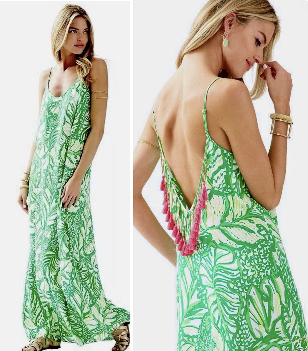 Lilly Pulitzer NWT Allair Maxi Beach Dress Toucan Green Coca Loca  Size  XS,M,L | eBay
