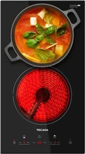 TECASA 12" 2-Burner 3000W Electric Ceramic Cooktop, 9 Power Levels, #R038