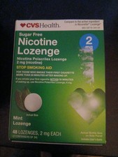 CVS Health Sugar Free Nicotine Lozenge 2 mg 48 count Mint Flavor Exp 03/2026