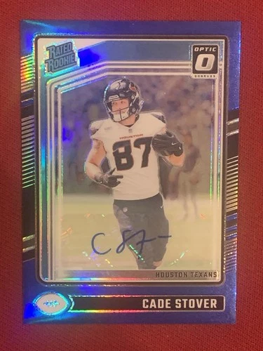 2024 Panini Donruss Optic - Rated Rookie Cade Stover Blue Prizm Autographs /99