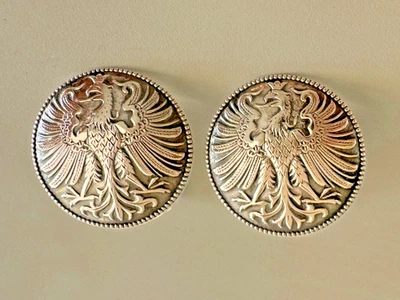 Trachten-Manschettenknöpfe 800-er Silber, Adler-Motiv - Bild 1 von 4