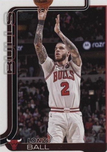 2025-26 Topps Lonzo Ball Team Color Border Parallel SSP Bulls | eBay