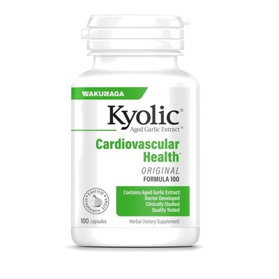 100-Capsule Organic Aged Garlic Extract for Cardiovascular Wellness & Immunity