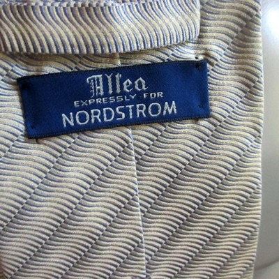 Vtg Necktie Altea Expressly Nordstrom Mens Silk Tie Blue & Beige Made In Italy