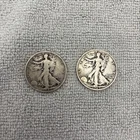 50c walking Liberty Half Dollars 90% Silver  LOT OF 2