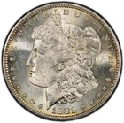 1881-S Morgan Silver Dollar MS62 PCGS! nice rim toning!