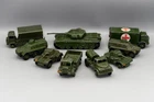 Job Lot 9 x Vintage  Dinky Toys Military Models- Play Worn For Spares or Repair
