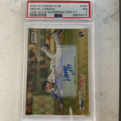 2023 STADIUM CLUB CHROME MIGUEL VARGAS ROOKIE AUTO-SUPERFRACTOR 1/1 NEAR MINT RC
