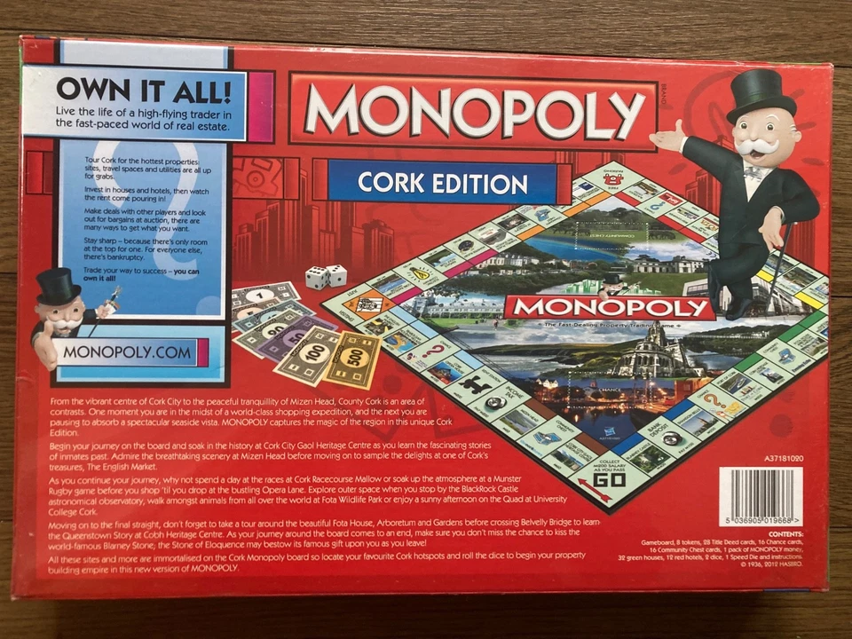 Monopoly ~ CORK, Ireland ~ board game * New & Sealed - Image 2 of 4