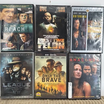 DVD Lot of 6 Movies   Thriller Action Drama (Outbreak, Contagion, Anaconda